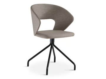 FARD 665 - Swivel upholstered trestle-based fabric chair by Origins 1971 - view 2